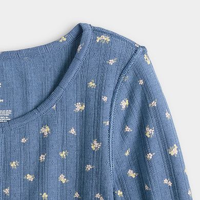 Girls 6-16 SO® Adaptive Button Front Top