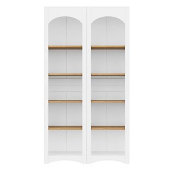 Merax Free Standing 5 tier Bookshelves, Bookcases Set of 2