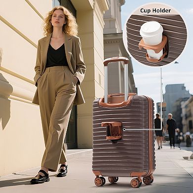 Merax Hardshell Luggage Set with TSA Lock, 360° Spinner Wheels, Lightweight Durable Travel Suitcases