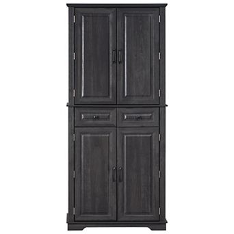 Merax 71" Tall Kitchen Pantry Cabinet with 3 Pull Out Cabinet Organizers