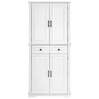Merax 71" Tall Kitchen Pantry Cabinet with 3 Pull Out Cabinet Organizers