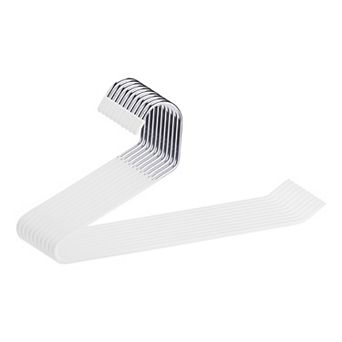10 pc Metal Clothes Hangers, Open Ended Pants Hangers for Closet, Non Slip Hangers for Blankets