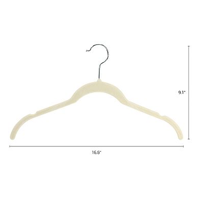 10 Packs Velvet Non-Slip Hangers, Durable Space Saving Clothes Hangers for Coats, Pants, or Shirts
