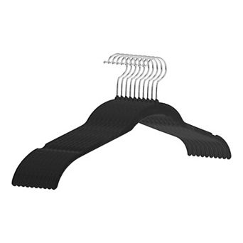 10 Packs Velvet Non-Slip Hangers, Durable Space Saving Clothes Hangers for Coats, Pants, or Shirts
