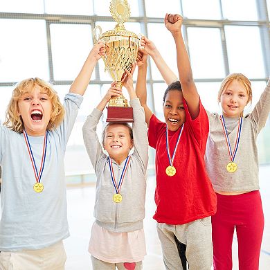 1.5" Mini Medals, 24 Pack Plastic Medals with Neck Ribbon for Table Tennis Games Sports Competitions