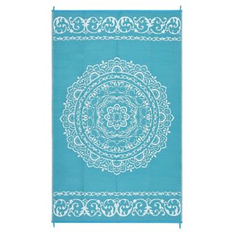 Garvee Outdoor Washable Vintage Area Rug Stain Resistant Carpet for Balcony Picnic