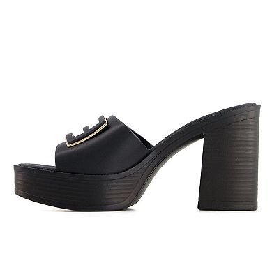 Andrea Women's Heeled Slip on Sandals 66143
