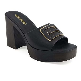 Andrea Women's Heeled Slip on Sandals 66143