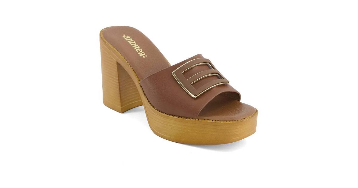 ladies brown dress sandals Women's Suede Size 9.5 Bold antiqued buckles anchor every strap of the Halena Slingback Dress Sandal brown dress: Women's Shoes |