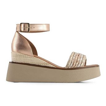 Andrea Women's Ultra Light Platform and Wedge Ankle Strap Sandals 67543