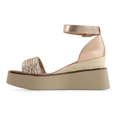 Andrea Women's Ultra Light Platform and Wedge Ankle Strap Sandals 67543