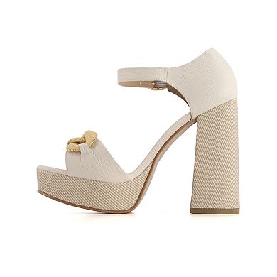 Andrea Women's Ankle Strap Platform High Heel Sandals 64961