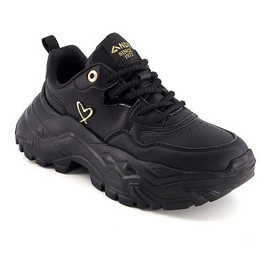 Andrea Women's Chunky Sneakers with Golden Heart 67730