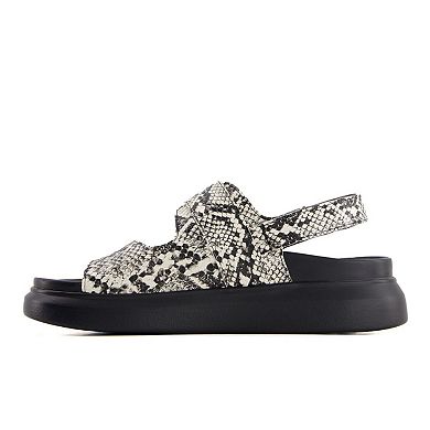 Andrea Women's Footbed Sandals with Hook and loop slingback 66756