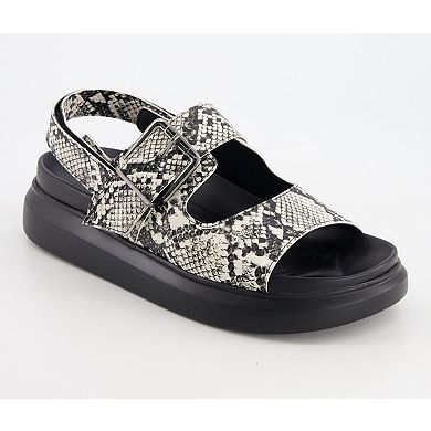 Andrea Women's Footbed Sandals with Hook and loop slingback 66756