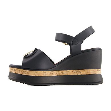 Andrea Women's Comfort Wedge Heeled Ankle Strap Sandals 66999