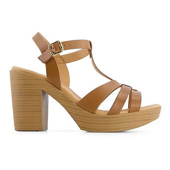 Andrea Women's Heeled platform Sandals with Ankle Strap 66990