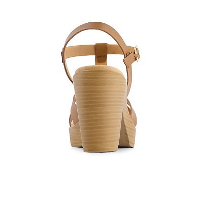 Andrea Women's Heeled platform Sandals with Ankle Strap 66990