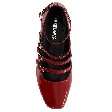 Andrea Straps and Buckles Ballerina 84982