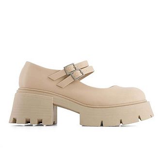 Andrea Women's Combat Penny Loafers Double Strap 66953