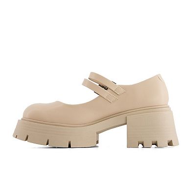 Andrea Women's Combat Penny Loafers Double Strap 66953