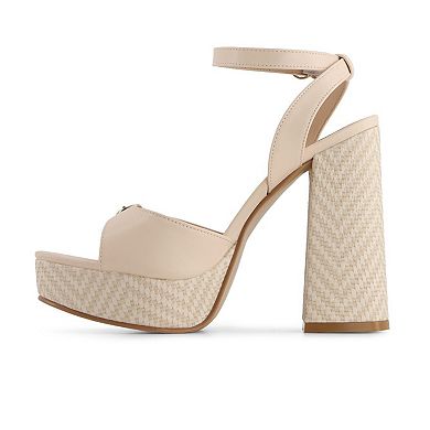 Andrea Women's Ankle Strap High Heel Sandals 65043