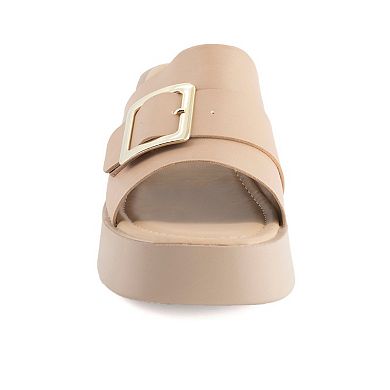 Andrea Women's Fashion Wedge Platform Slide Sandals 68310