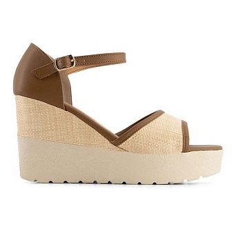 Andrea Women's Wedge and Platform Ankle Strap Sandals 69475