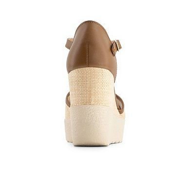 Andrea Women's Wedge and Platform Ankle Strap Sandals 69475