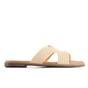 Andrea Women's Flat Slide Sandals with Ultra Comfort Insole 69157