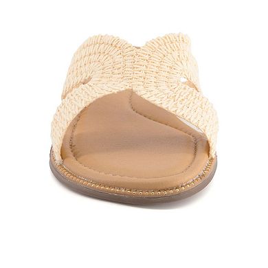 Andrea Women's Flat Slide Sandals with Ultra Comfort Insole 69157