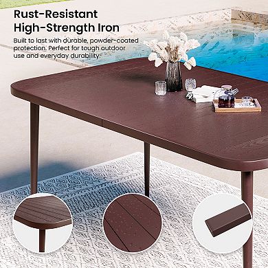 Rustic Iron Table Durable, Waterproof, and Portable for Outdoor & Camping Use