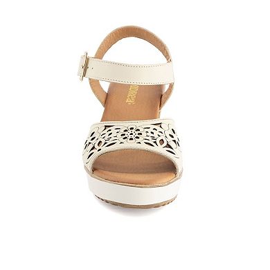 Andrea Women's Wedge Heel Ankle Strap Platform Sandals 68321