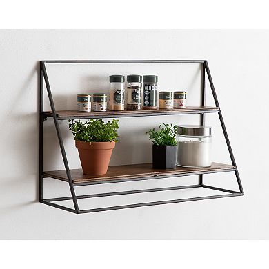 Lander Rustic Hanging Wall Shelf