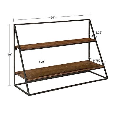 Lander Rustic Hanging Wall Shelf