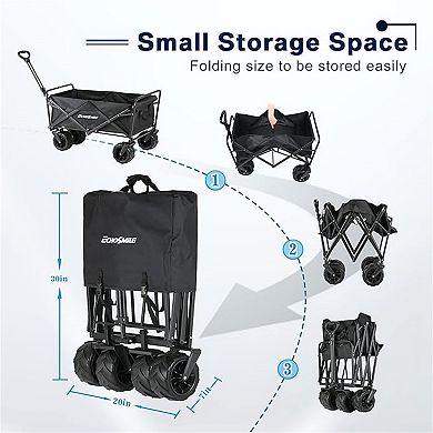 EchoSmile 7 cu. ft Metal Garden Cart