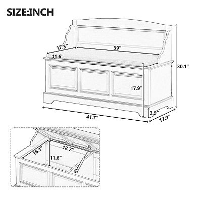 Merax Retro Shoe Storage Bench