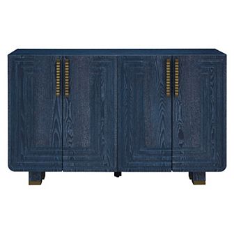 Merax 54" Retro Buffet Cabinet with Storage, 4-Door Vintage Fluted Sideboard Cabinet