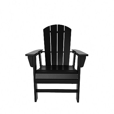 Malibu Outdoor Patio HDPE Plastic Adirondack Dining Chair