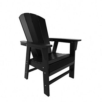Malibu Outdoor Patio HDPE Plastic Adirondack Dining Chair