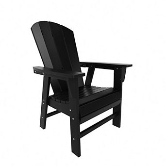 Malibu Outdoor Patio HDPE Plastic Adirondack Dining Chair