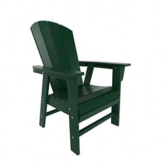Malibu Outdoor Patio HDPE Plastic Adirondack Dining Chair