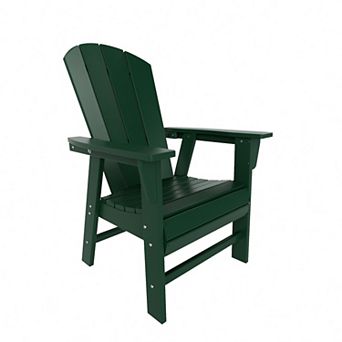 Malibu Outdoor Patio HDPE Plastic Adirondack Dining Chair