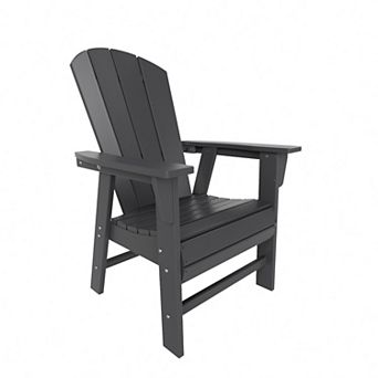 Malibu Outdoor Patio HDPE Plastic Adirondack Dining Chair