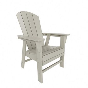 Malibu Outdoor Patio HDPE Plastic Adirondack Dining Chair