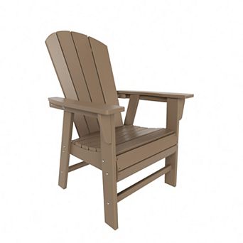 Malibu Outdoor Patio HDPE Plastic Adirondack Dining Chair