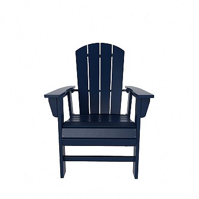 Malibu Outdoor Patio HDPE Plastic Adirondack Dining Chair