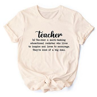 Teacher Definition T-Shirt, Inspirational Quote Tee for Educators