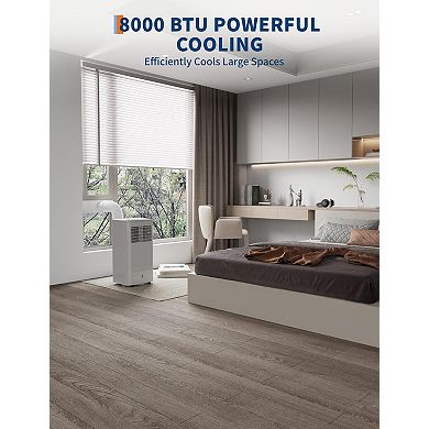 10,000 BTU Portable AC, 3-in-1 Cooling, Fan & Dehumidifier with Sleep Mode for 450 Sq.Ft Rooms