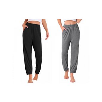 2 pc Women's Pajama Pants Soft Comfy Pj Pants Lounge Pants Sleepwear with Pockets